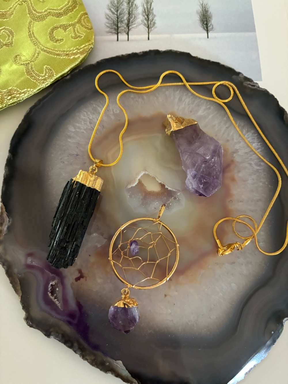 🔮 3 Piece Healing Crystal Pendant Set 📿